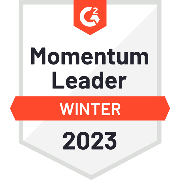 G2 Badge: Momentum Leader Winter 2023