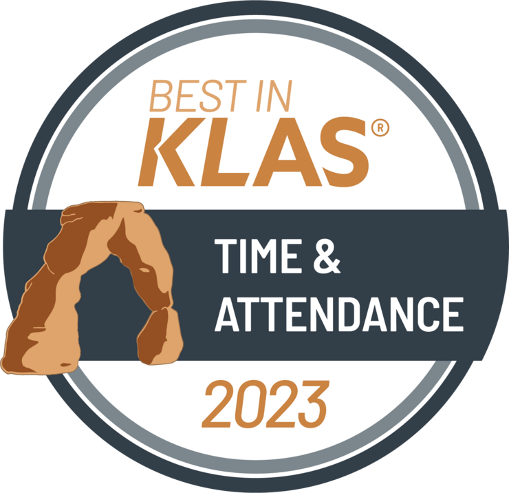 Best in KLAS Time & Attendance 2023 badge